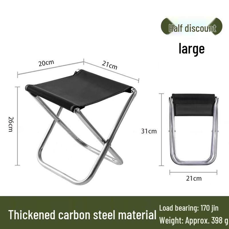 Portable Outdoor Folding Stool for Travel, Camping, Fishing, and Queueing.