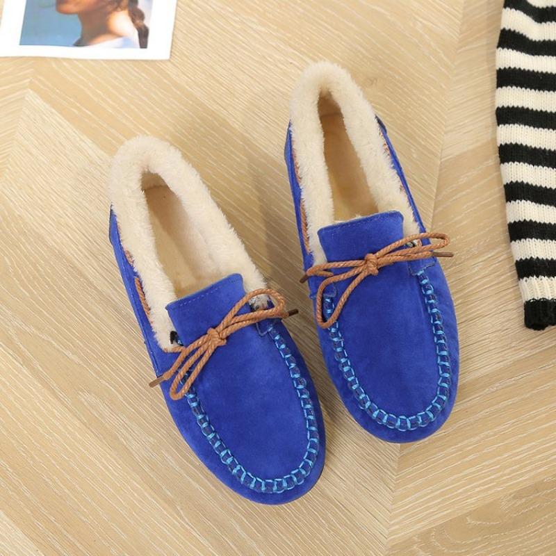 

Осень и зима Новые ретро плюс бархатные утолщенные теплые студенческие туфли на плоской подошве из хлопка для женщин 41 синий