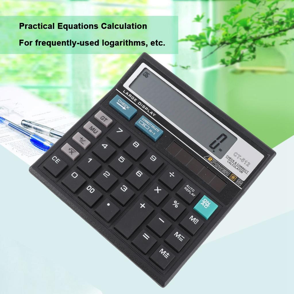 12 Bit Scientific Calculator Former Data Check Solar Calculator 12-bit Large Screen  Data Solar Scientific Calculator
