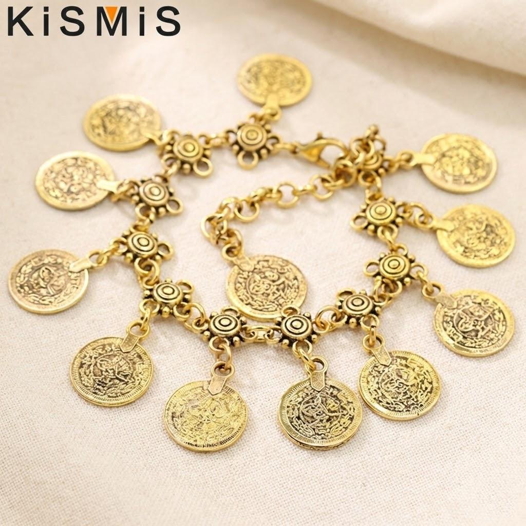 

Bohemian Tassel Barefoot Sandals Chain Jewelry Anklet Vintage Coin Pendant Exotic Fashion Accessories золотой