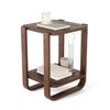 Umbra BELLWOOD Wooden Side Table in Aged 42cm Wide x 38cm Deep x 53cm High Two-Tier Walnut, (Product Code 21017426746)