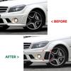 Front Bumper Cover Wind Knife Fog Lamp Trim Blade Trim Light Car Accessories For Mercedes C-Class W204 S204 C63 AMG 2007-2010