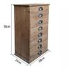 Solid Wood Vintage Storage Cabinet,Multi-Drawer Organizer Chest,Desktop Document Filing System,Antique Style Office Organizer