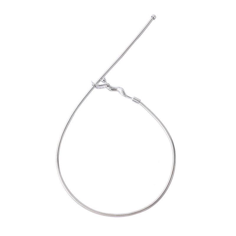 Ветряная цепочка на ключицу Регулируемый ошейник Премиальная штанга Простая изогнутая цепочка Модная индивидуальность Титановая стальная цепочка