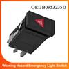 3B0953235D for Volkswagen Passat 1998 -2005 B5 3B Variant Hazard Warning Indicator Light Switch Button Emergency Switch