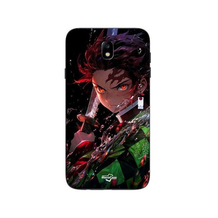 Coque pour Samsung Galaxy j7 2018 Demon Slayer Tanjiro Kamado énervé manga anime