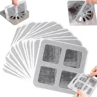 Einweg Duschabfluss Haarfänger Netz Duschabflussabdeckungen Bodenablauf Sieb Filter Haarstopper für Badezimmer Küche
