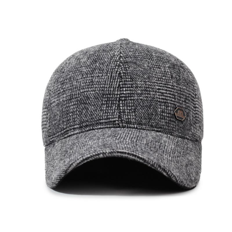 Middle-Aged Baseball Cap Winter Father Outdoor Windproof Ear Protection Cap Men Velvet Thick Cotton Cap