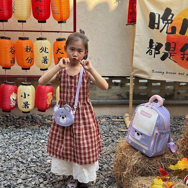 Schoolbag New Kindergarten School Bag Girl Cute Cartoon Bear Backpack Lightweight Children's Backpack Admission Backpack