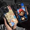 Cute P-Paddingtons Bear Phone Case For IPhone 11 12 13 16 15 17 14 Pro Max Soft Funda Silicone Cover