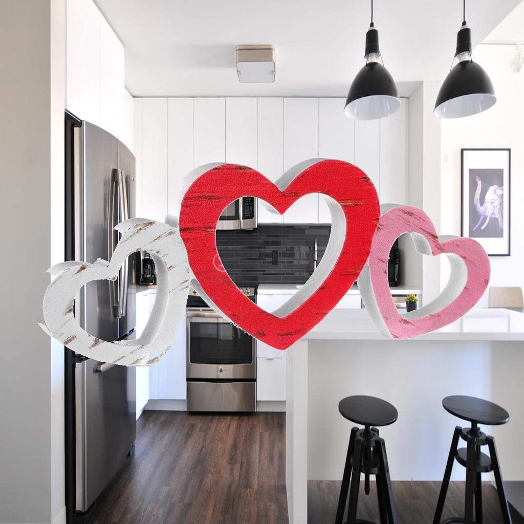 Heart Shape Table Decor Collectibles Craft Party Favors Housewarming Gift Unique Desk Ornament for Bedroom Anniversary Shelf