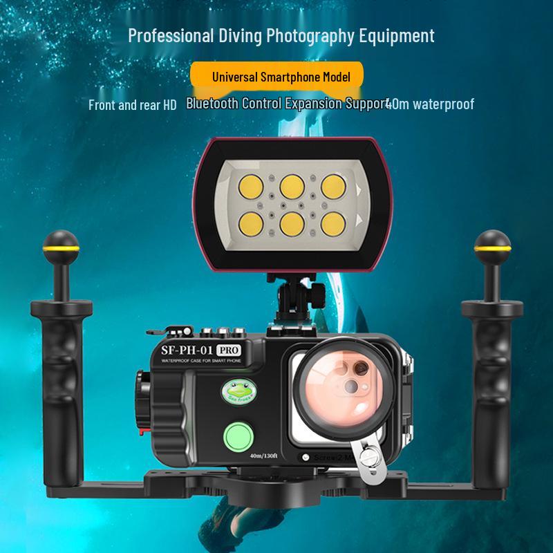 Sea Frog Universal Waterproof Phone Case for Diving and Swimming, Compatible with Android and Apple, 40m Depth Protection.