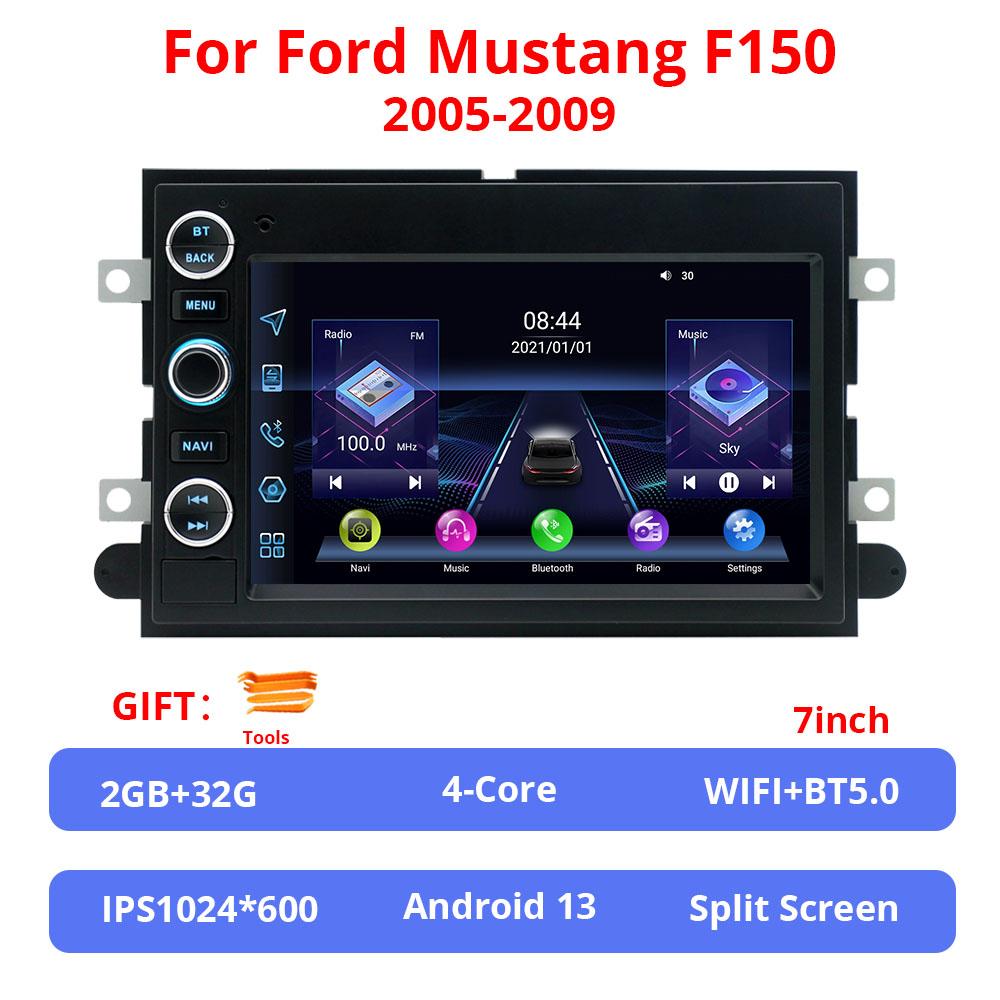 7 Inch Android 13 For Ford F150 2005-2009 No DVD Car Wireless Carplay & Android Auto With IPS Touch Screen 4G WIFI BT 5.0