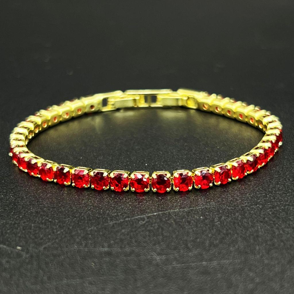 Mehrfarbiges 3N Zirkon Tennisarmband - Luxuriöser Europäischer & Amerikanischer Hip-Hop Stil