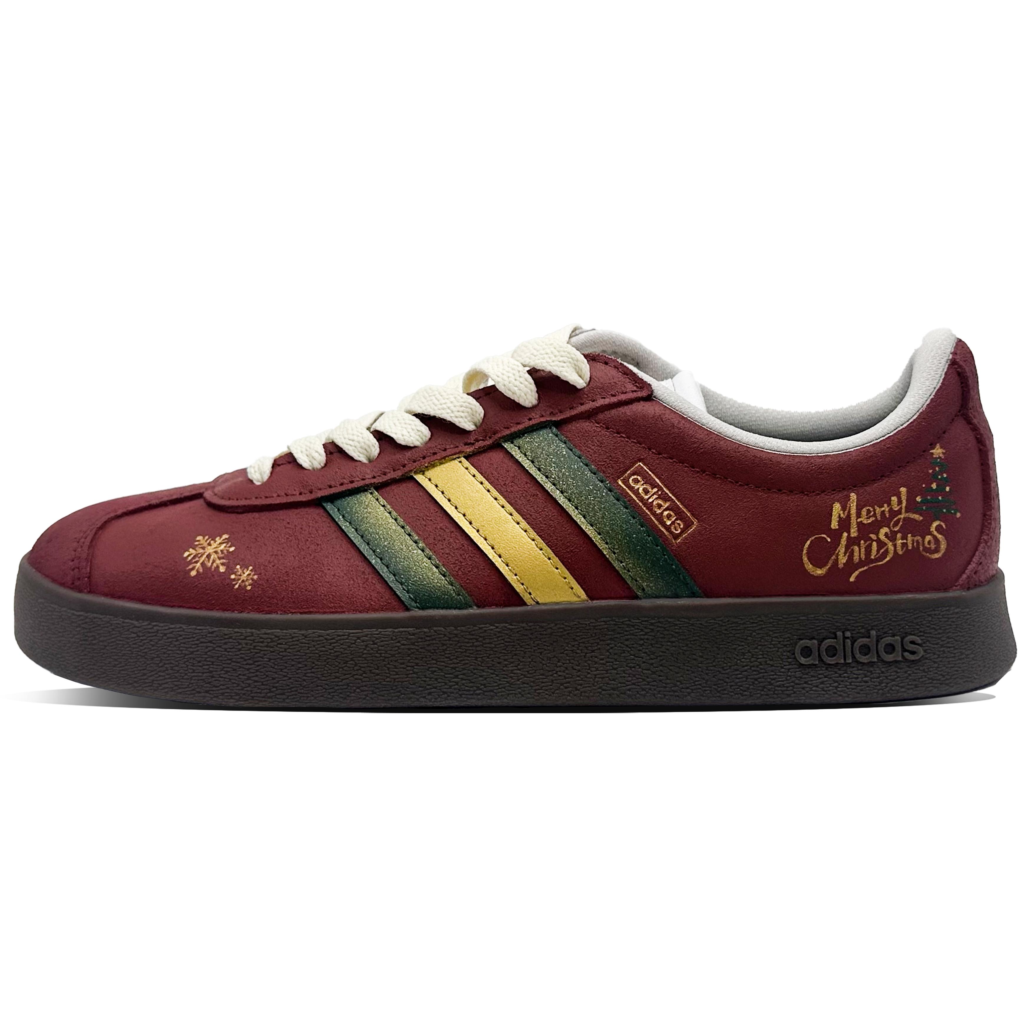 

Adidas Vl Court Classic Deer Red Bean Fashion Wear resistant And Lightweight Low top German Army Trainers Unisex Red JS3003(Team1665-) 37⅓