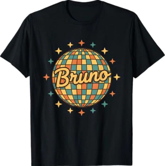 

Bruno Retro Disco Name Vintage 70S Nostalgia T-Shirt 4XL