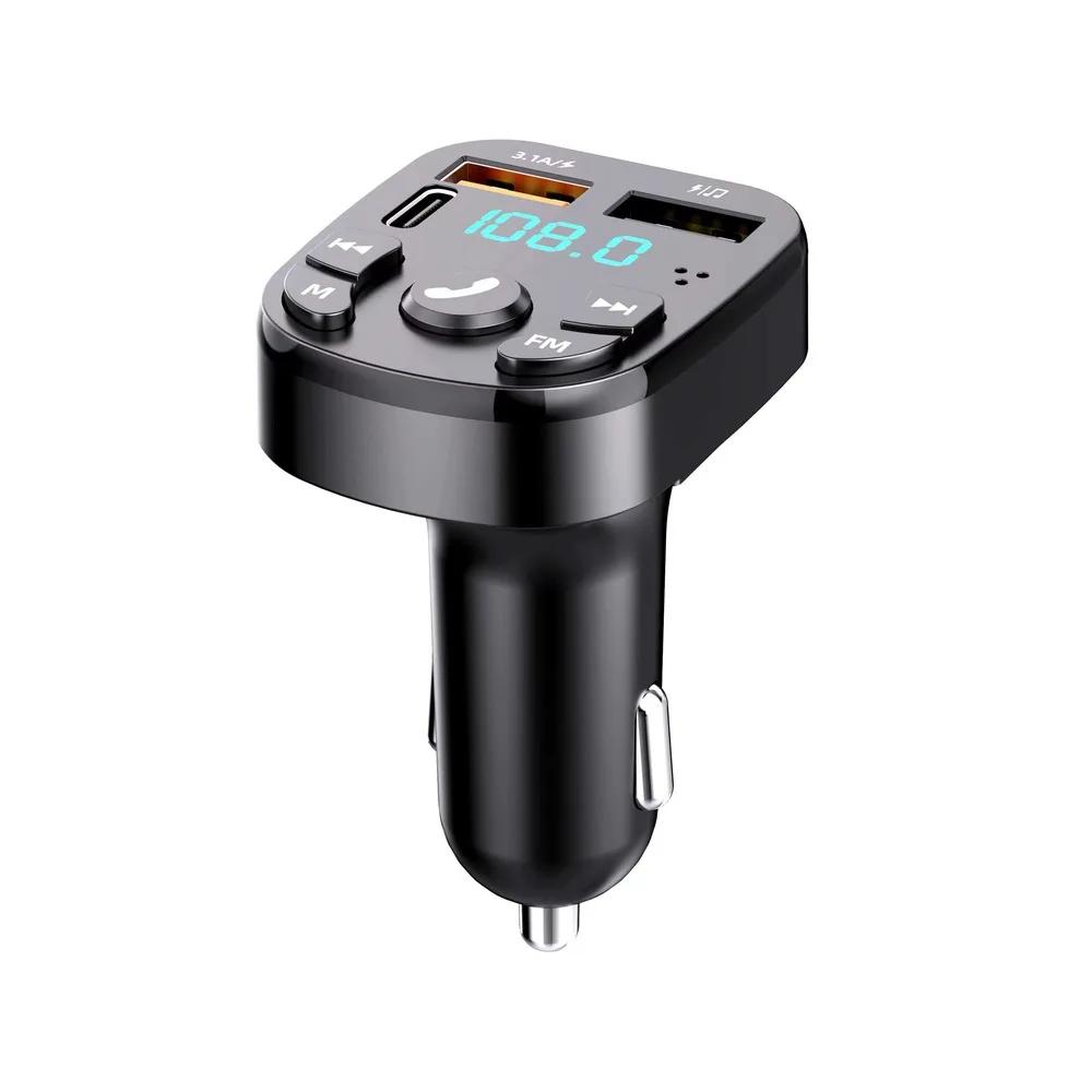 Bluetooth FM Transmitter Car Hands-Free Calling Radio Receiver Mp3 Music Stereo Adapter Dual USB Port Charger with LED Display