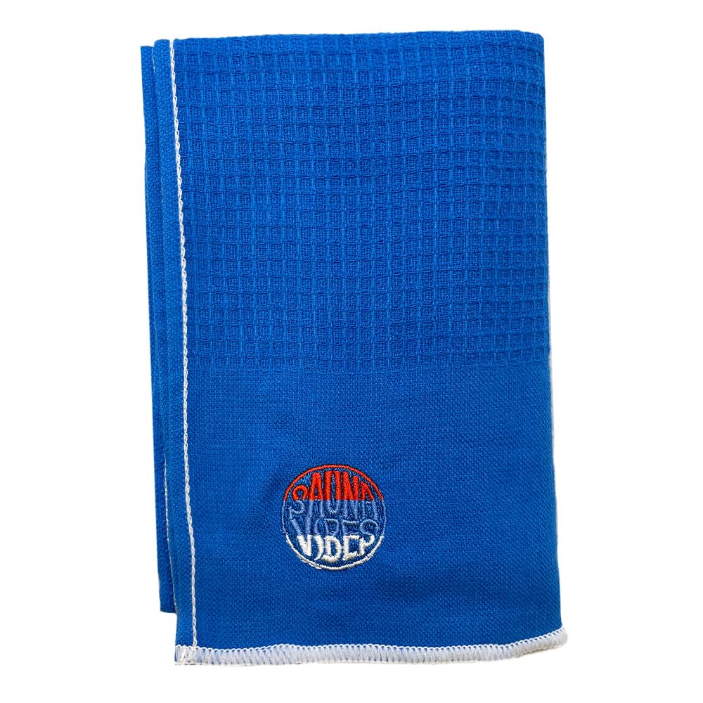 

[SAUNA VIBES] Sauna Towel, Absorbent, Quick-Drying, Thin and Lightweight, Imabari Towel, Odor-Resistant, Men s and Women s, Sauna Vibes (Blue)