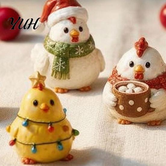 Desk Decoration Ornaments 24 Days Chicken Figures Advent Calendar, Farm Animals Countdown Cute Surprise Plastic Animal Toys Boxes with Hen And Rooster