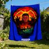 1pc stranger things poster Outdoor Blanket Lightweight Flannel Throw For Travel, Camping, Livingroom, Couch, Chair Soft