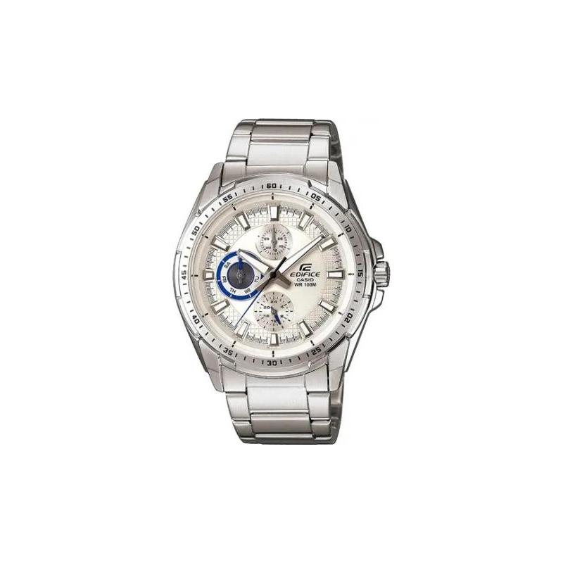

Casio EDIFICE 100 meters waterproof fashion trend quartz movement stainless steel strap Japanese and Korean watch men s watch silver dial EF-336D-7AV серебряный