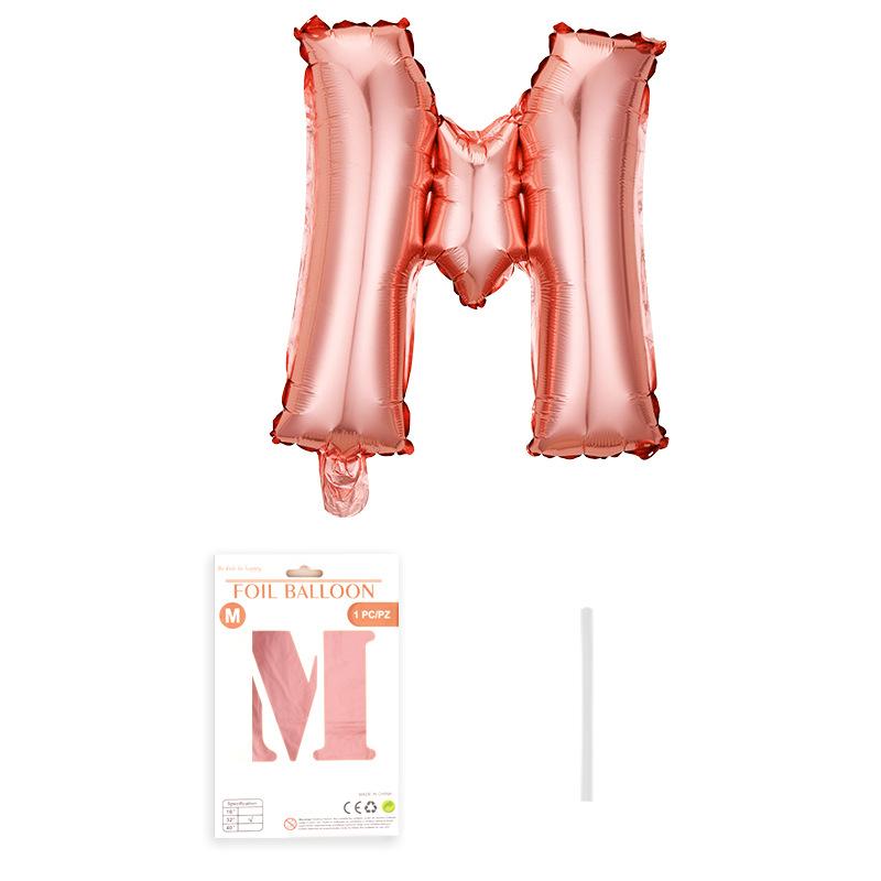 Independent Paper Card Packaging 16-Inch English Letter Aluminum Film Balloon Birthday Party Decoration Arrangement Aluminum Foil Balloon