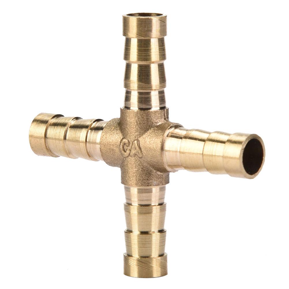 5ks mosazné 4cestné spojky hadic zahnutý konektor voda olej plyn palivo 6Celsia8Celsia10Celsia12mm