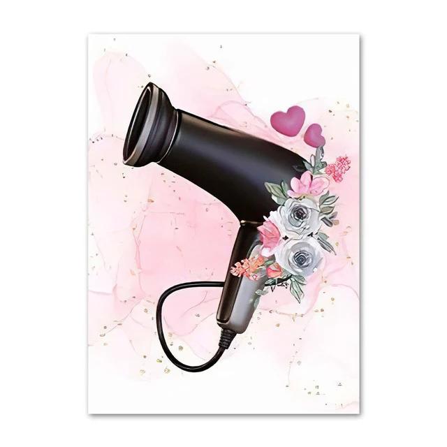 Hair  Salon Canvas Painting Decoration Aesthetic Wall Art Living Room Home Decor Gift