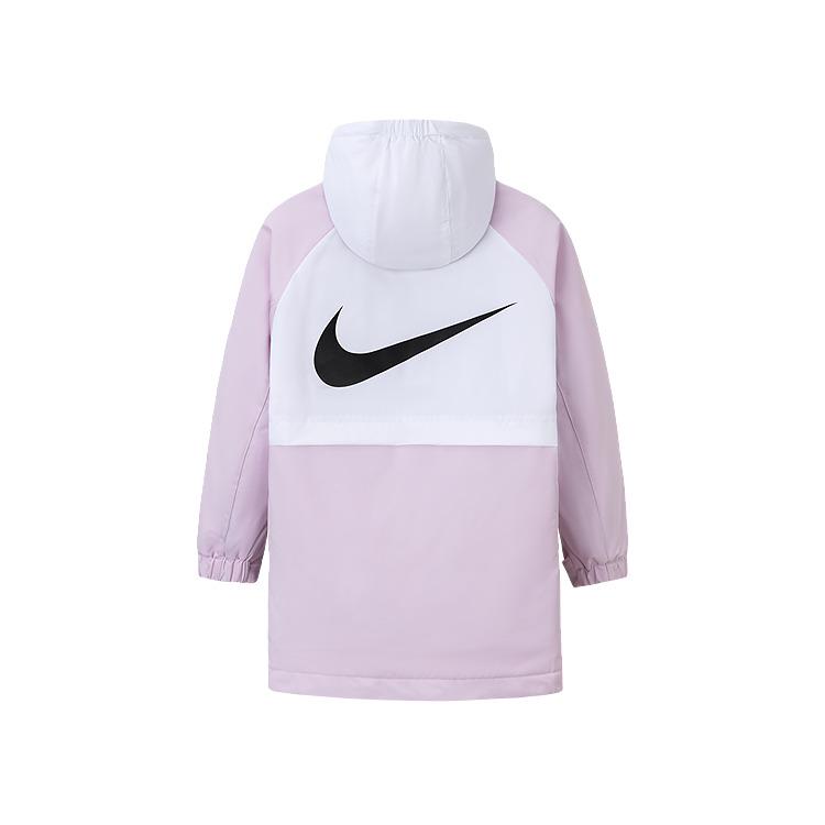 Nike Cotton Hooded Color Block Raglan Long Sleeve Kids Tops Cherry-Blossom-Pink NY2342012GS-002