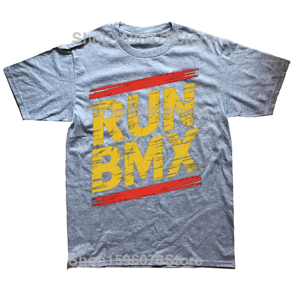 BMX Bike Bicycle Racing Gift Run BMX Graphic Tshirts Men Womens Fashion Casual Tshirt 100 Cotton Loose Oversized T Shirt