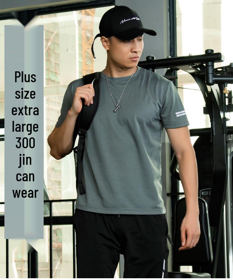 Men's Plus Size Quick-Dry T-Shirt: 5X-6X Short Sleeve Sportswear for Summer