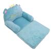 Foldable Kids Sofa Kids Sofa Couch Comfy 2 in 1 Flip Open Couch Sleeper for Kids Elephant Embroidery Pattern 2 Layer