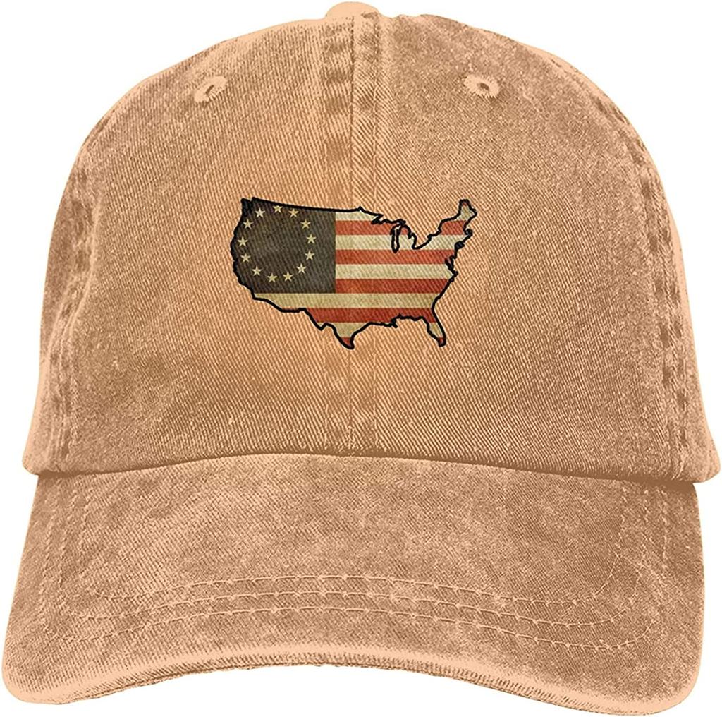 US-Karte, Betsy Ross-Flagge, Unisex, modische Papa-Mütze, Baumwolle, verstellbare Baseballkappe
