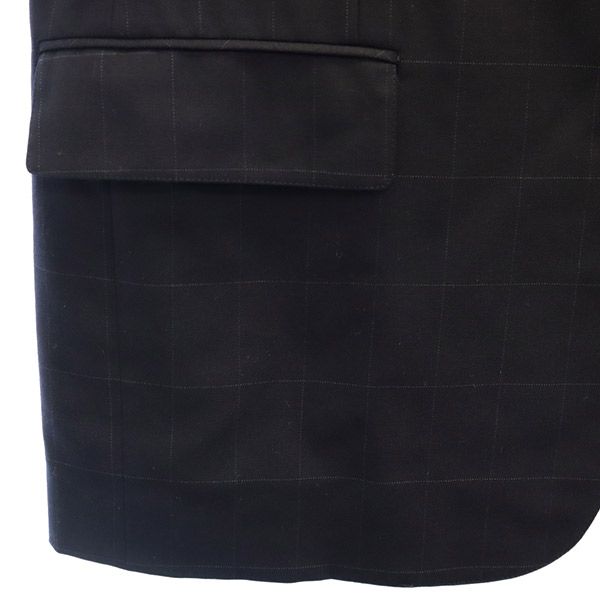 Brooks Brothers Wool Blend Check Tailored Jacket 39SHT Navy Men's Used