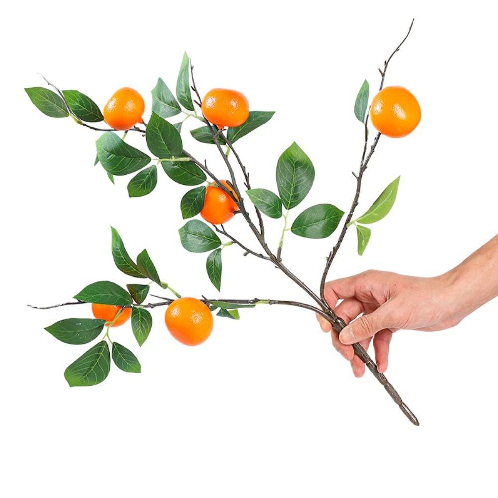 Vibrant Artificial Tangerine Branches Realistic Orange Tree Branch  Home Decor