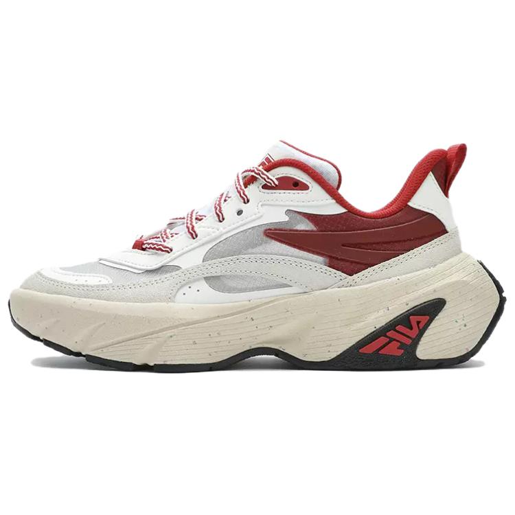 

FILA Mars 1S Mesh Fabric Synthetic Leather Comfortable Versatile Low-Top Casual Shoes Women sneaker White Red F12W421111FWB 37.5
