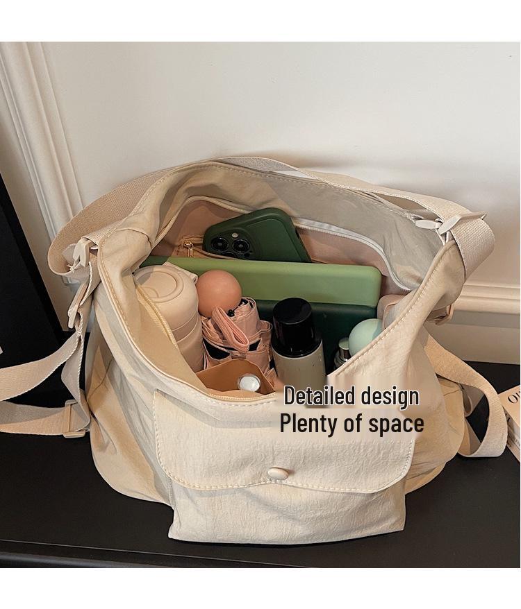 Women's 2026 Large Capacity Canvas Tote - Trendy Student & Commuter Shoulder Bag