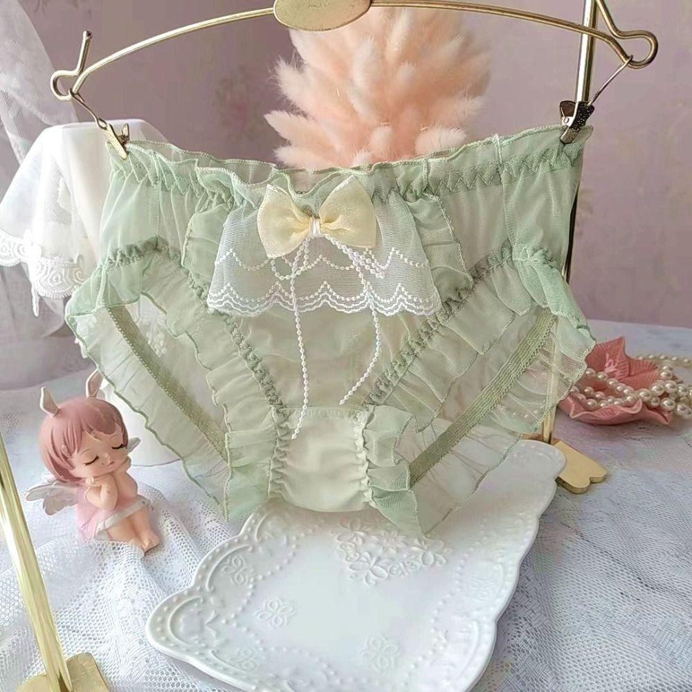 Bowknots Sexy Underwear Princess Ruffle Briefs Cute Lingerie
