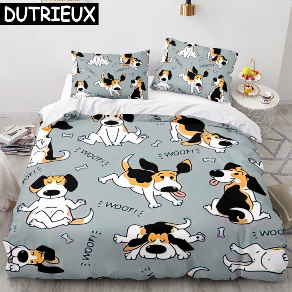Shiba Inu Dog Bedding Set Animal Dogs Duvet Cover Double King Twin Single Bed Sets For Kids Boys Decor Home Custom Duvet Cover