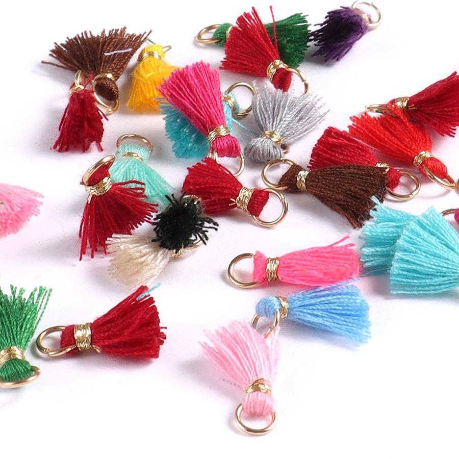 30pcsTiny Tri Layered Keychain Tassels Mini Tassel for Craft Jewelry Making Tassel for Earring Bookmark(Classic Color)