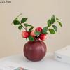 Pomegranate Shaped Ceramic Vase Decorative Flower Arrangement Desk Decoration Flowers Pots Floral Vases Room Aesthetic Decor
