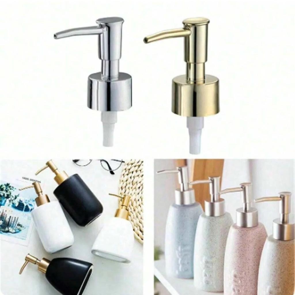 1/2/4Pcs 304 Stainless Steel Hand Liquid Soap Pump Dispenser Head Nozzle for Bathroom Kitchen Foam Soap Shampoo Dispenser Access