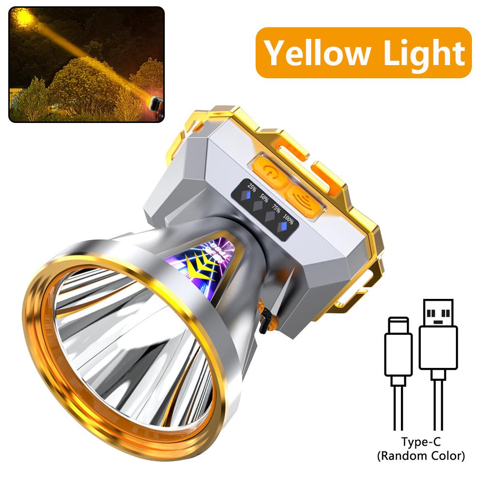 Strong Light LED Headlight Rechargeable with Built In Battery Headlight Camping Adventure Fishing Head Light Headlamp Head Torch
