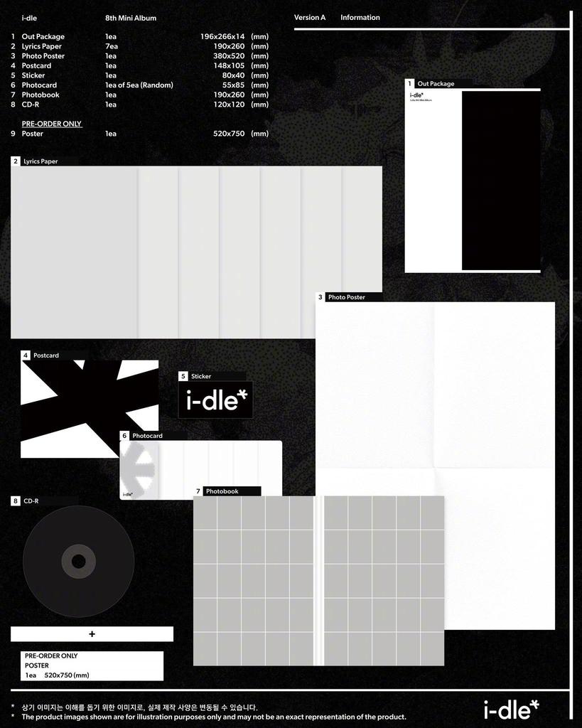 I-dle-[WE ARE] 8. Mini-Album FOTOBUCH, mit Sammelkarte