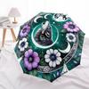1pc Wolf Moon Floral Mandala Umbrella with Plastic Handle,Suitable for All Seasons Home Travel Outdoor UmbrellaDD1622