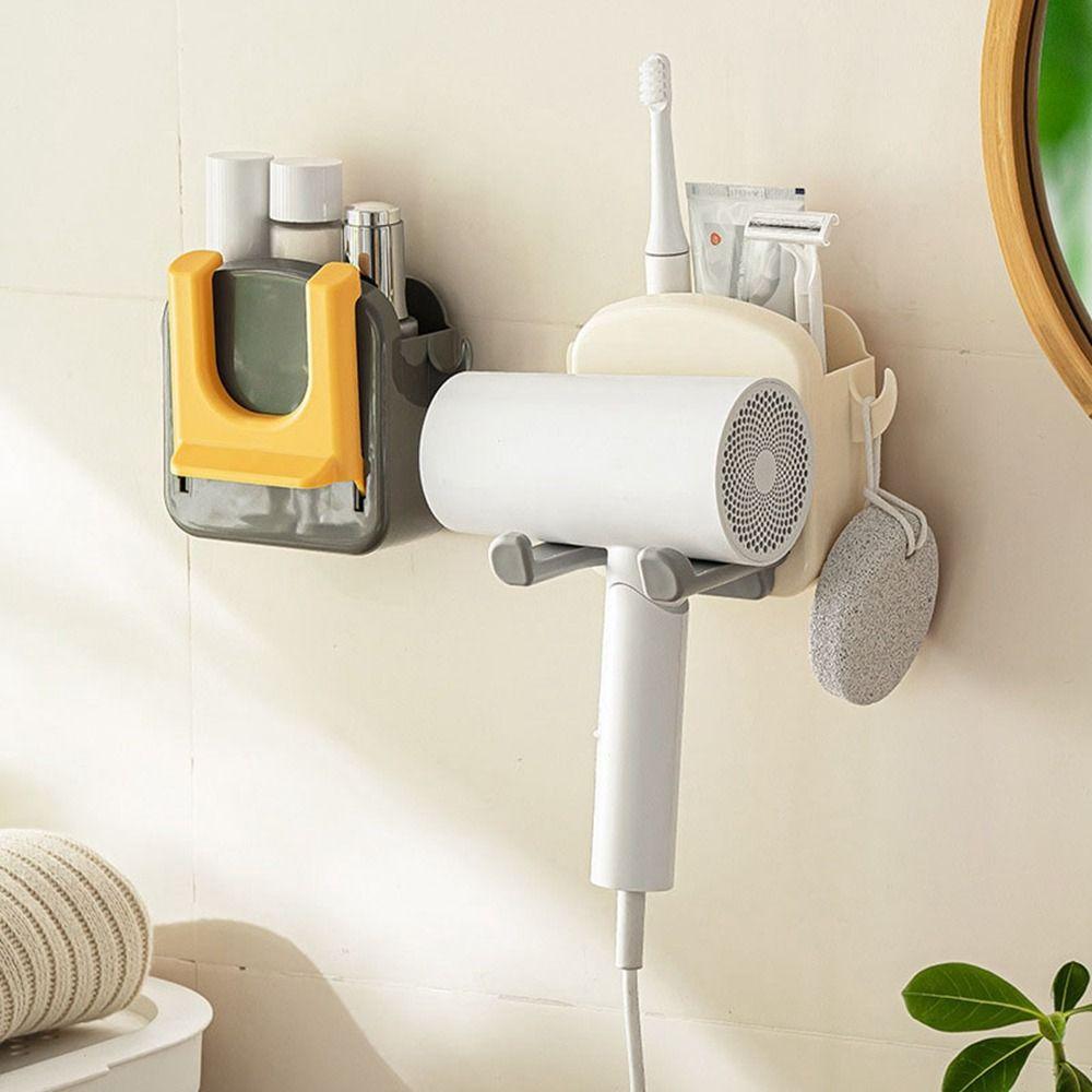 

Wall Mounted Storage Rack ABS Wall Mounted Holder New Hair Dryer Bracket Bathroom
