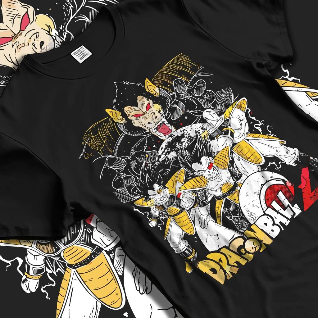 Japan Anime Dragon Ball Vegeta Power Up Manga Graphic Print T-shirt Men Women Streetwear Y2k Harajuku Summer New Tee Loose Casual Cotton Oversized Top