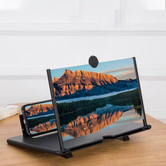 10/12/14/16/18-Inch Phone Screen Magnifier Foldable Phone Holder with Screen Enlarger Amplifier Movies Videos Smartphone Screen