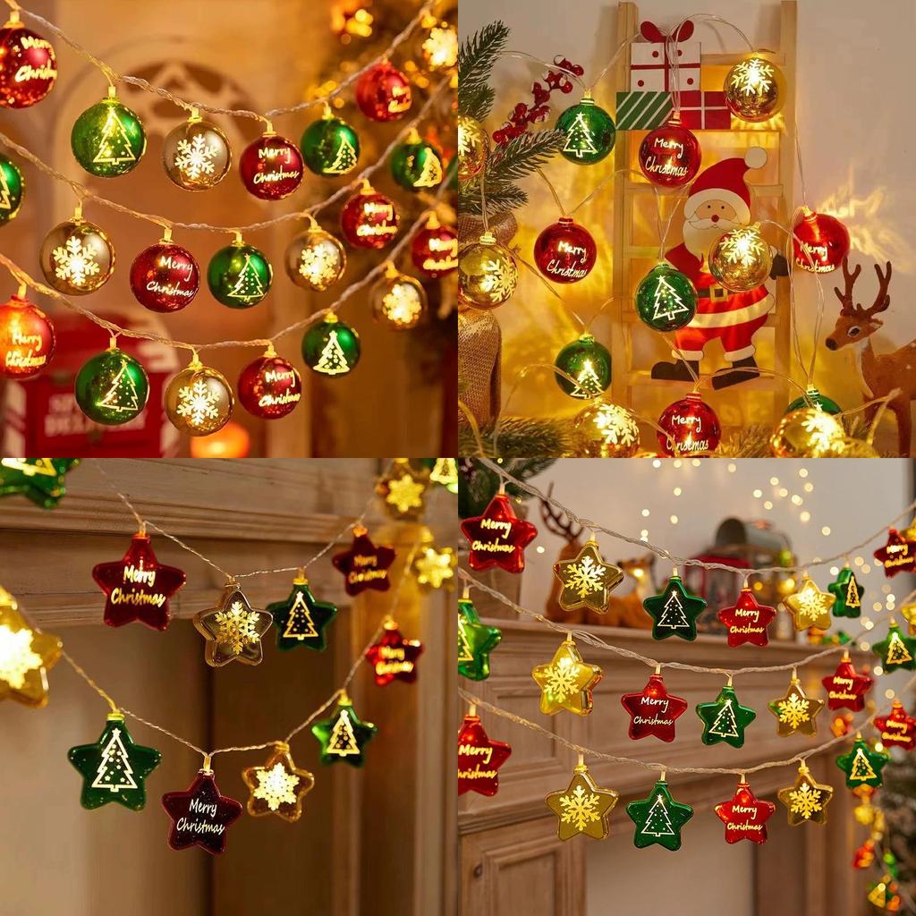 Christmas Led Indoor String Lights With Gift Box Ball For Festive Decor