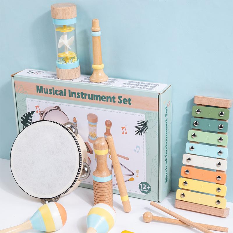 Baby Music Toys Montessori Wooden Toys Child Percussion Instruments Early Educational Toys Birthday Gifts for Toddlers Girl Boy